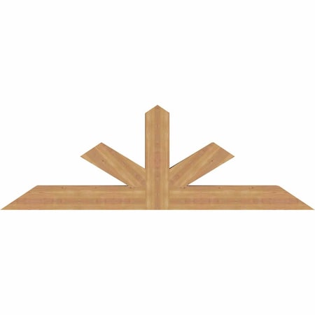 Ekena Millwork Saratoga Smooth Timber Gable Bracket, Western Red Cedar, 72"W x 24"H x 5 1/2"D x 5 1/2"F, 8/12 Pitch GBW072X24X0606SAR00SWR